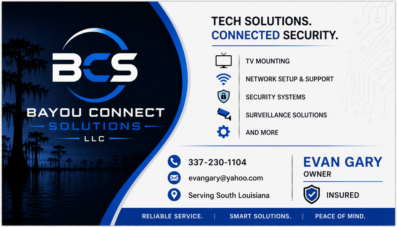 Bayou Connect Solutions business card